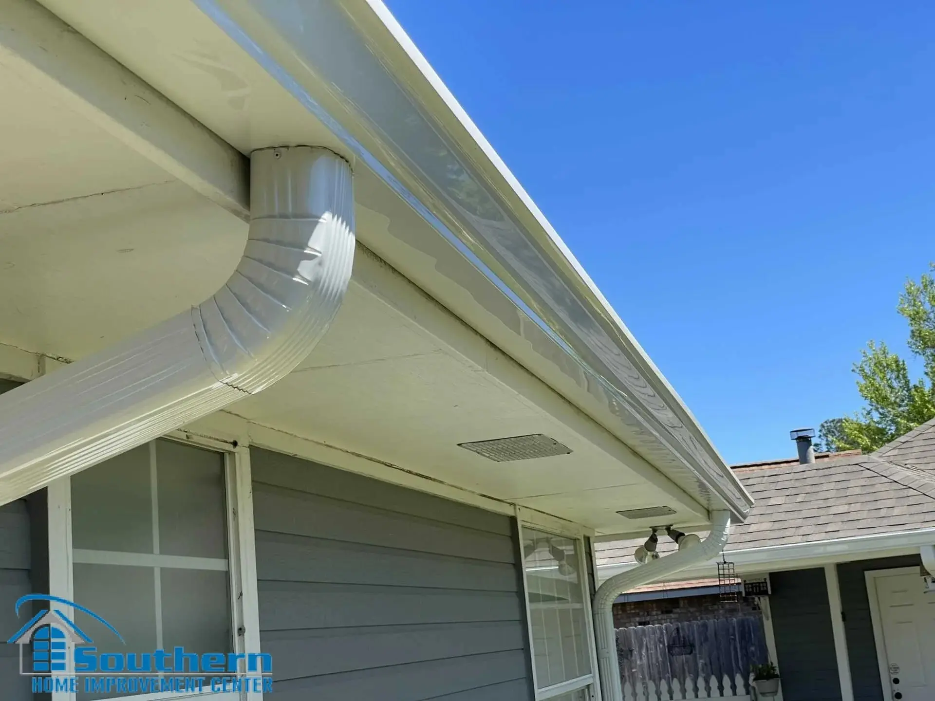 Seamless gutter installation on Central Iowa home